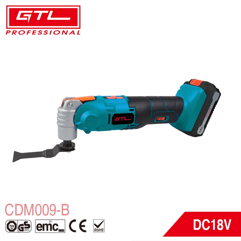 Lithium Battery Powered 18V Cordless Oscillating Multi Tool for Cutting/Scraping/Sanding/Grinding