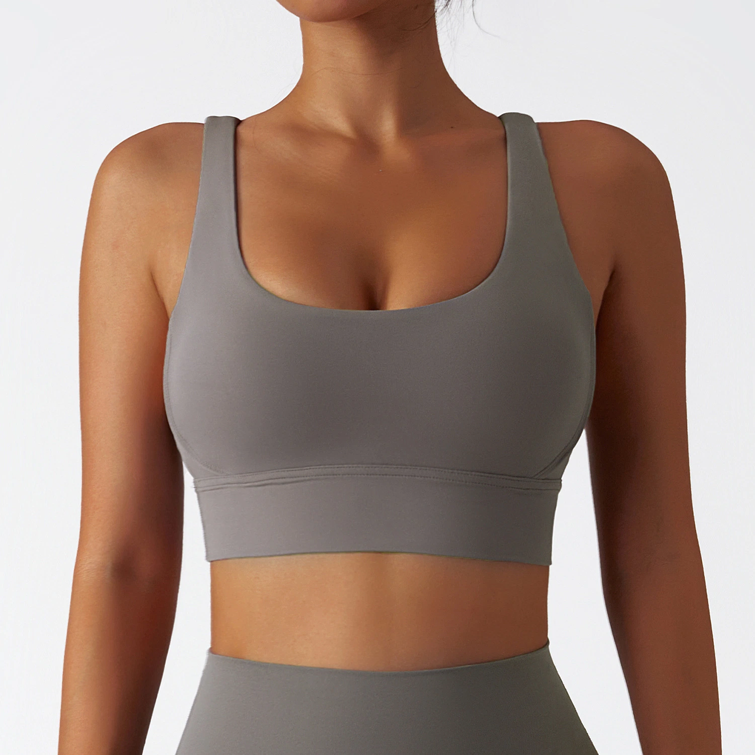 Nuevo estilo sin costuras ropa de gimnasio para señoras Sujetador deportivo Elastic Fitness Yoga Deportes Bras Crop