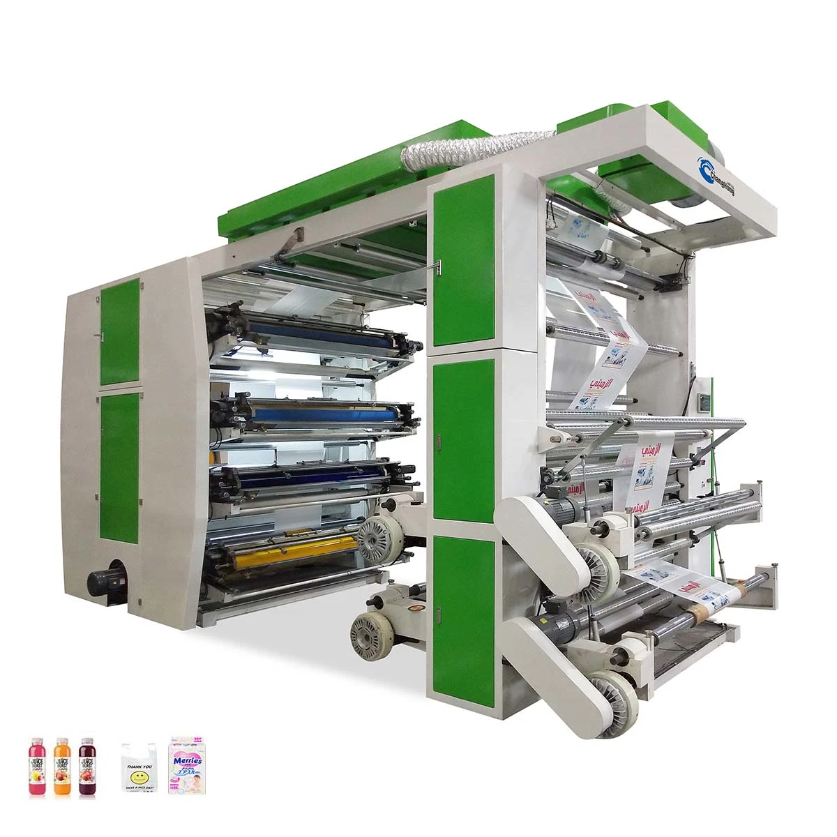 8 Color Stack Type Plastic Bag Cup Flexo Printing Machine for Sale