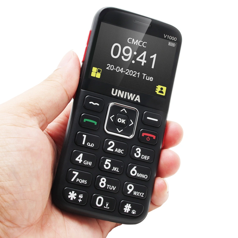 OEM/ODM écran 2.31 pouces Grand bouton grandes polices 1700 mAh 4G Téléphone portable senior Elder avec prothèse auditive