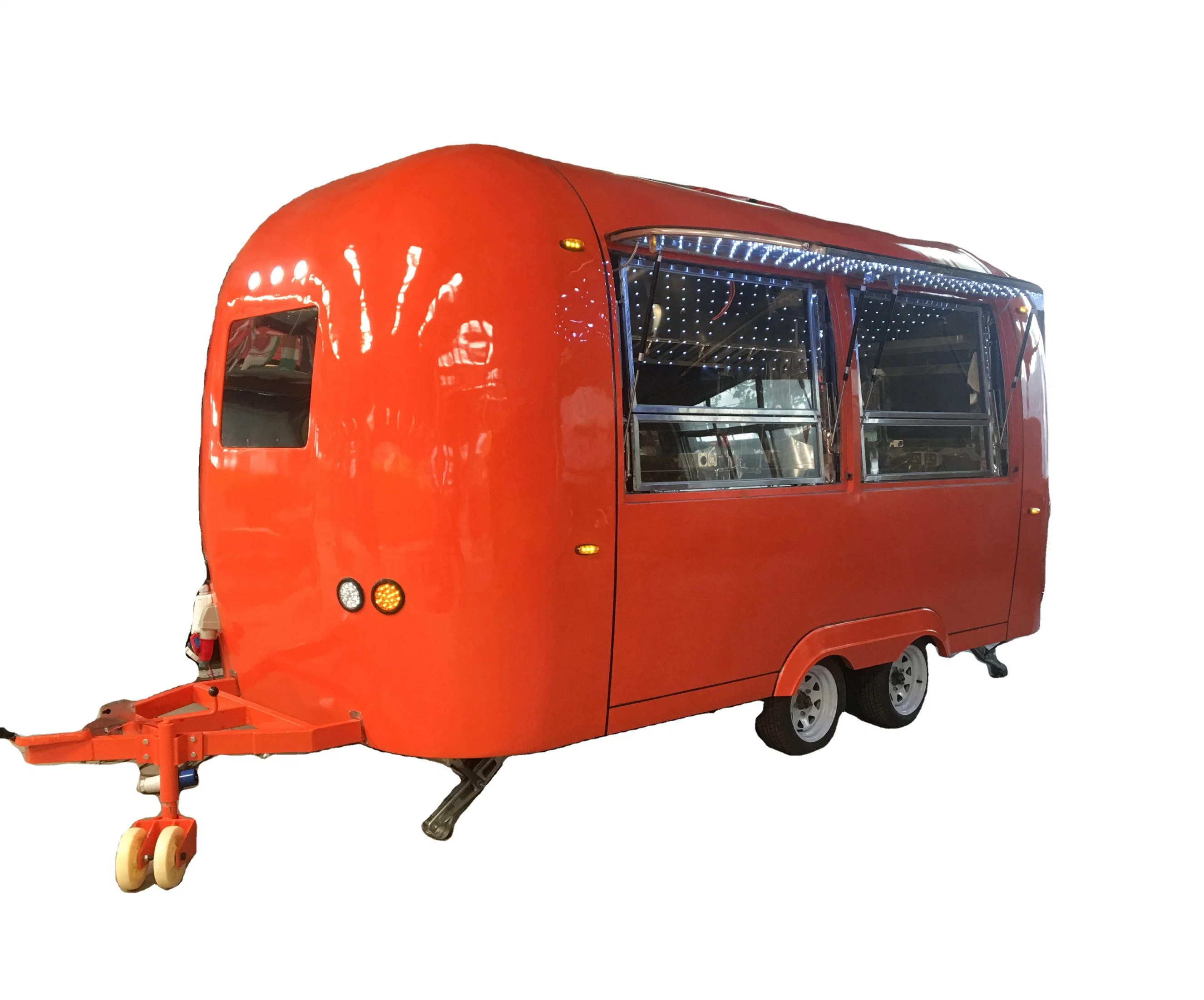 Spécial Vente Chaude Aluminium Airstream avec Peintures Colorées Camion de Restauration Mobile à Vendre