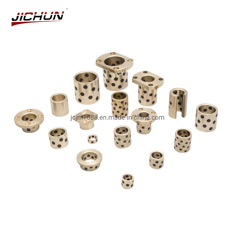 Hasco Standard Flange Bronze Bushing with Graphite Plugs Oilless Bearing Machinery Part