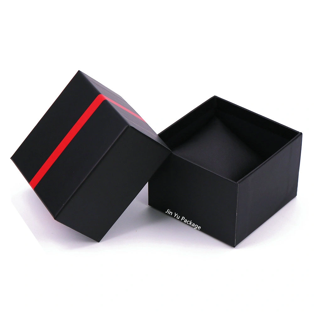 Custom Handmade Cardboard Black Matte Paper Gift Watch Packaging Box