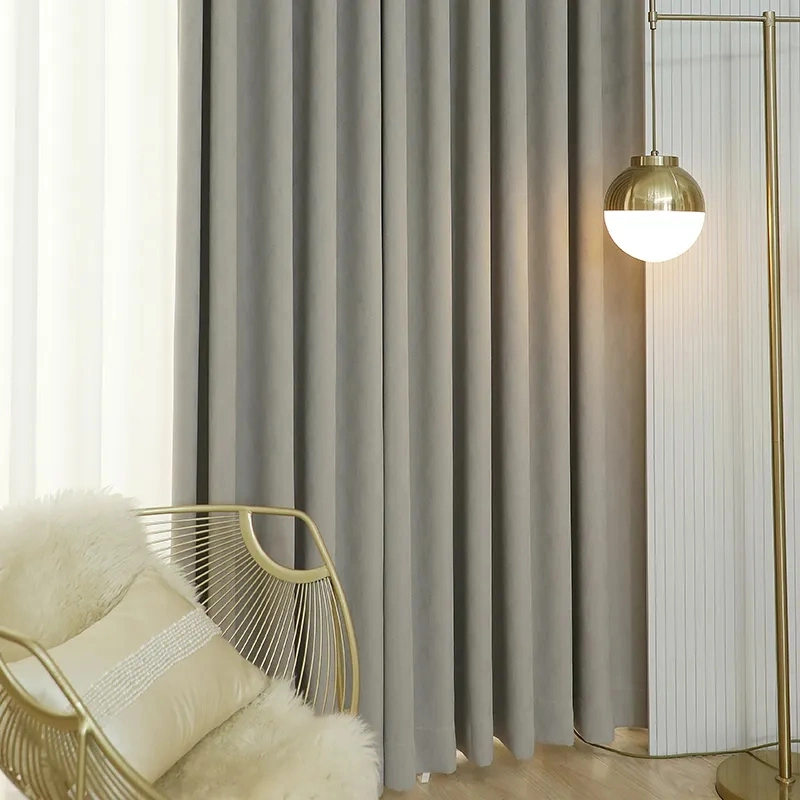 Accept Custom Design Linen Look Polyester Blackout Curtain