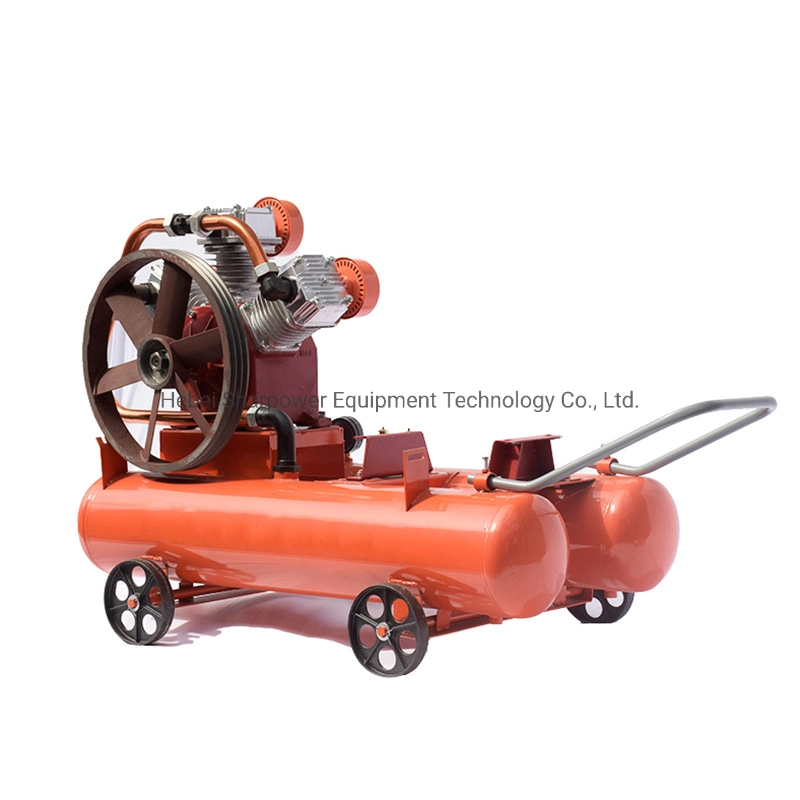 W-2.8/5 Belt Driven Air Compressor Mining Machine Portable 3 Piston Powered by Diesel Engine