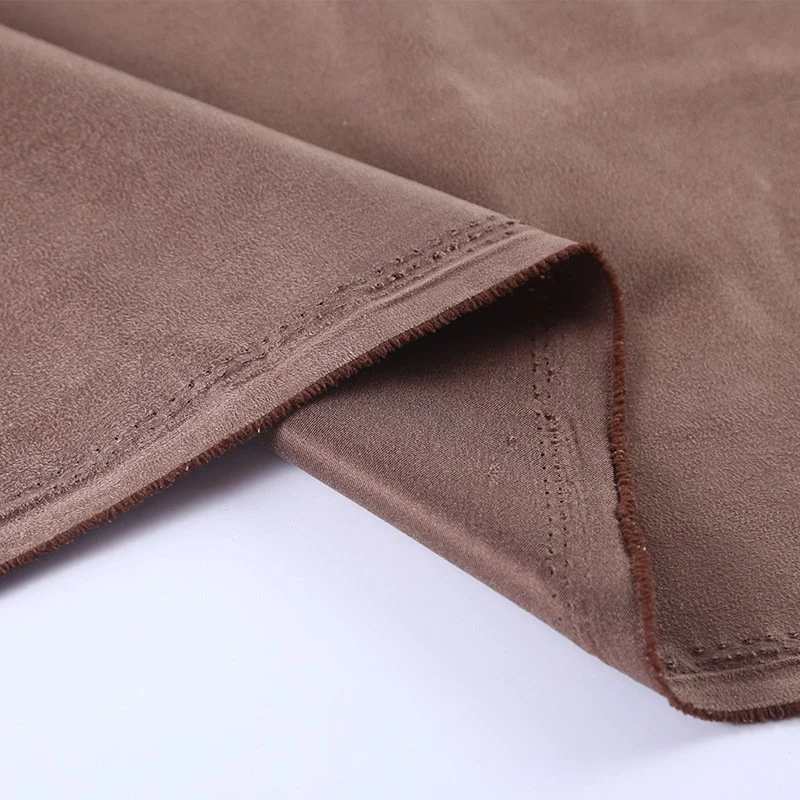 Polyester Woven Suede Fabric Weft Faux Suede for Garment