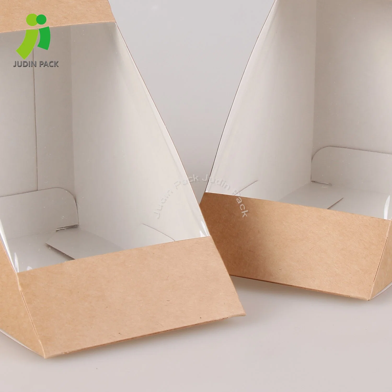 Desechables envases de papel Kraft de mayorista para llevar alimentos para el cuadro de Sandwich