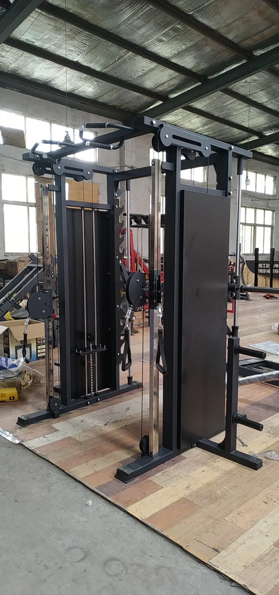 High quality/High cost performance  Gym Equipment Smith Machine & Dual Pulley System