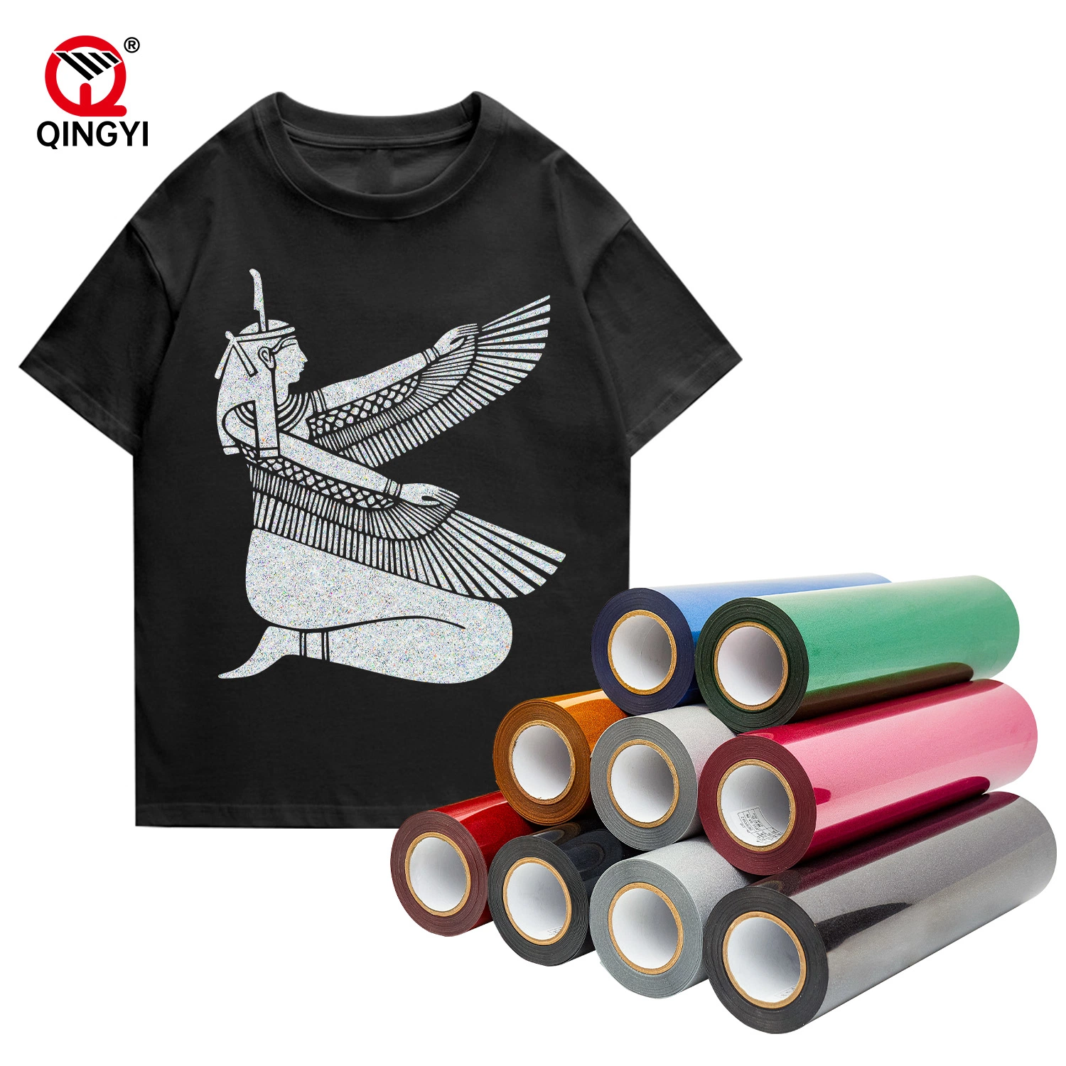 Glitter Heat Transfer Vinyl Roll Catable Vinyl Transfer für Textilien