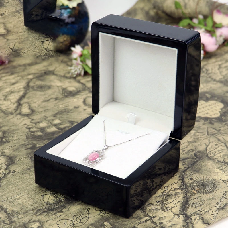 Madeira Spray pintura colar brincos de anel Artesanato presente Embalagem Atacado Caixa de jóias High-End de novo estilo
