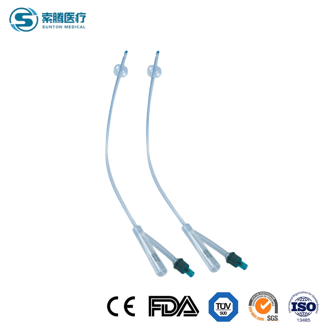 سانتون الصين 100% سيليكون 3-Way Standard Specialty فولي قسطرة عينة الخدمة في المصنع عند نقطة واحدة المتاحة من السليكون (في طريقتين 3 طرق) طرف قسطرة فولي