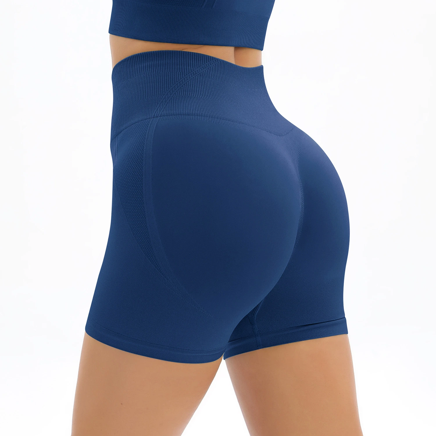 High Waisted Seamless Gym Sports Women Yoga Shorts Breathable Slim Fit Sweatpants Sexy Peach Butt Hip Lift Workout Short