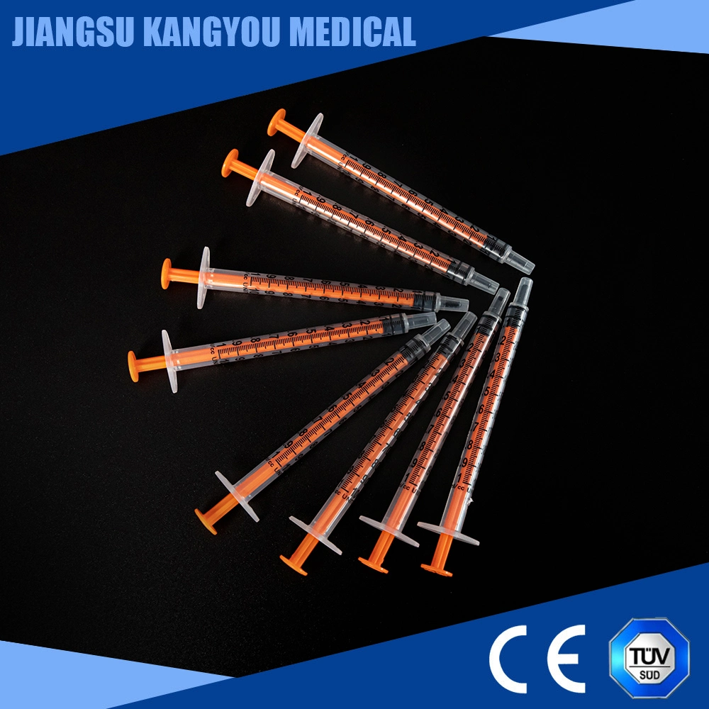 CE Approved Medical Plastic Luer Lock Slip Disposable Syringe with Needle