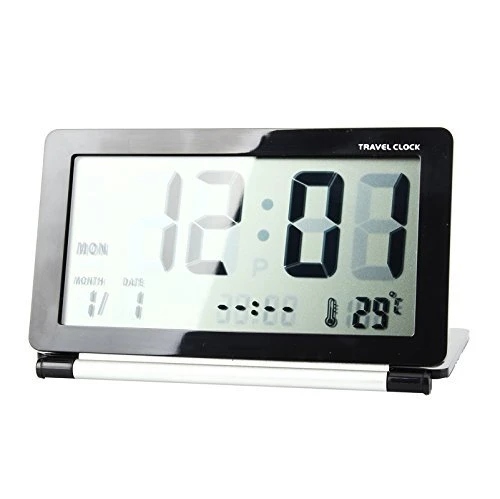 LCD Digital Screen Mini Foldable Travel Alarm Clock