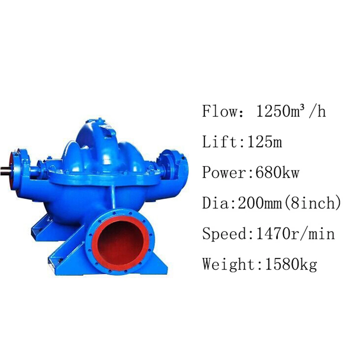 Large Volume High Pressure Double Suction Motor Fire Protection Pump