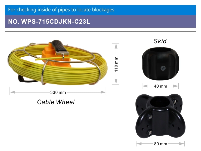 Wopson inspección de tuberías con cámara de vídeo grabador y 20m Cable de fibra óptica