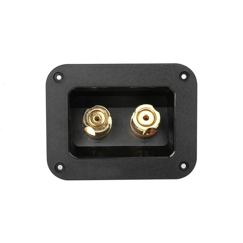 Yjtb-817 ABS Gold Plated Binding Post Speaker Terminal Connector Round Speaker Terminal Box