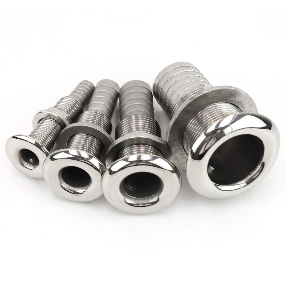 Marine Thru Hull Fittings Threaded Stainless Steel 316 Boat Through Hull Drain Fitting Sailboats Thru Hull Connector