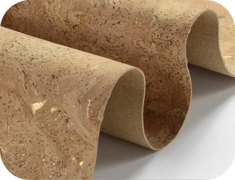 Wide Applications Real Cork Leather Gold Hot-Stamping Natural Cork (HS-CL-052)