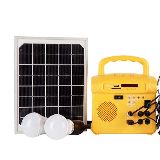 10W Portable DC Solar Power System Generator with Radio/USB Charging