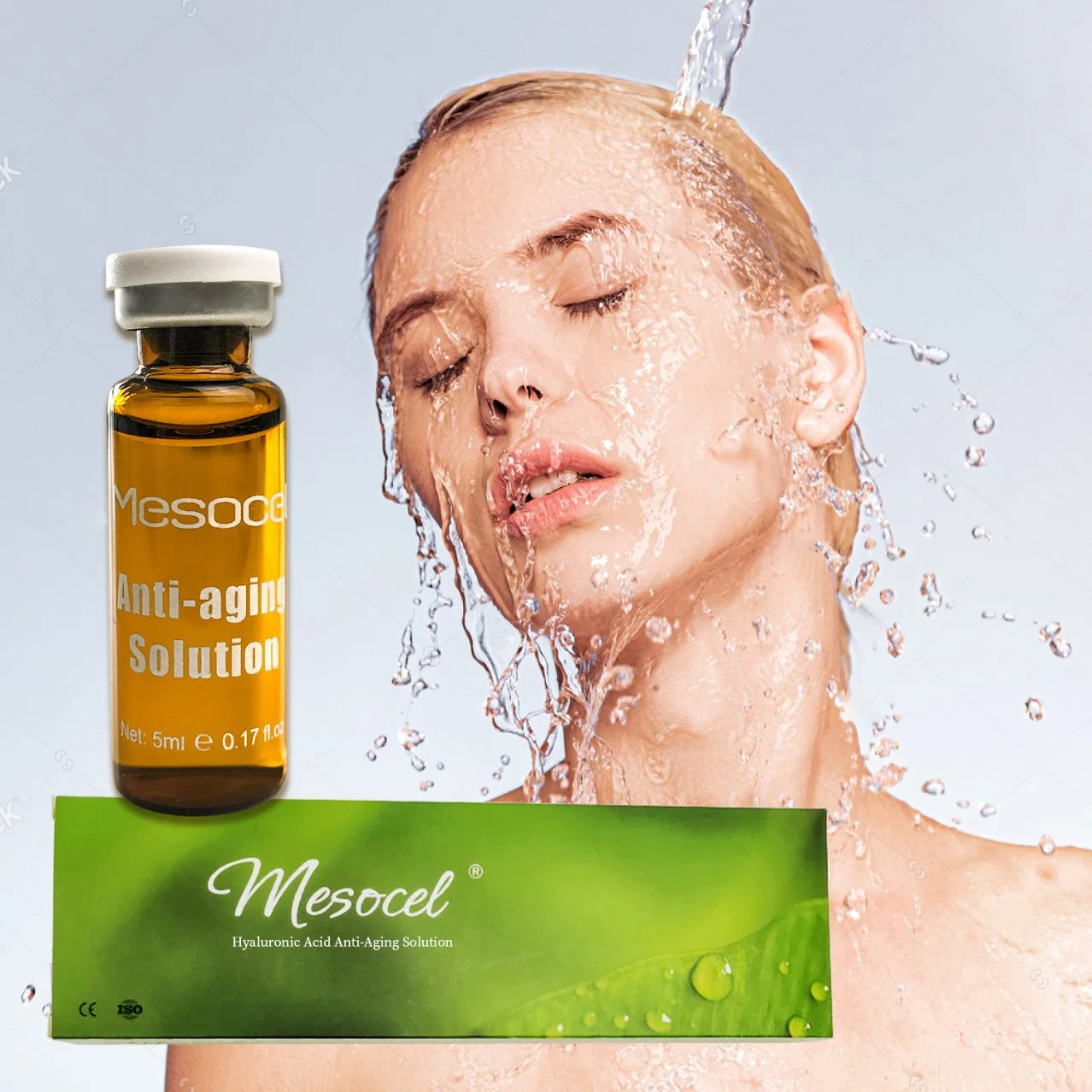 Conjunto de cuidados da pele com brilho Booster Mesoterapia Acide Hyaluronique Serums for Mesoterapia