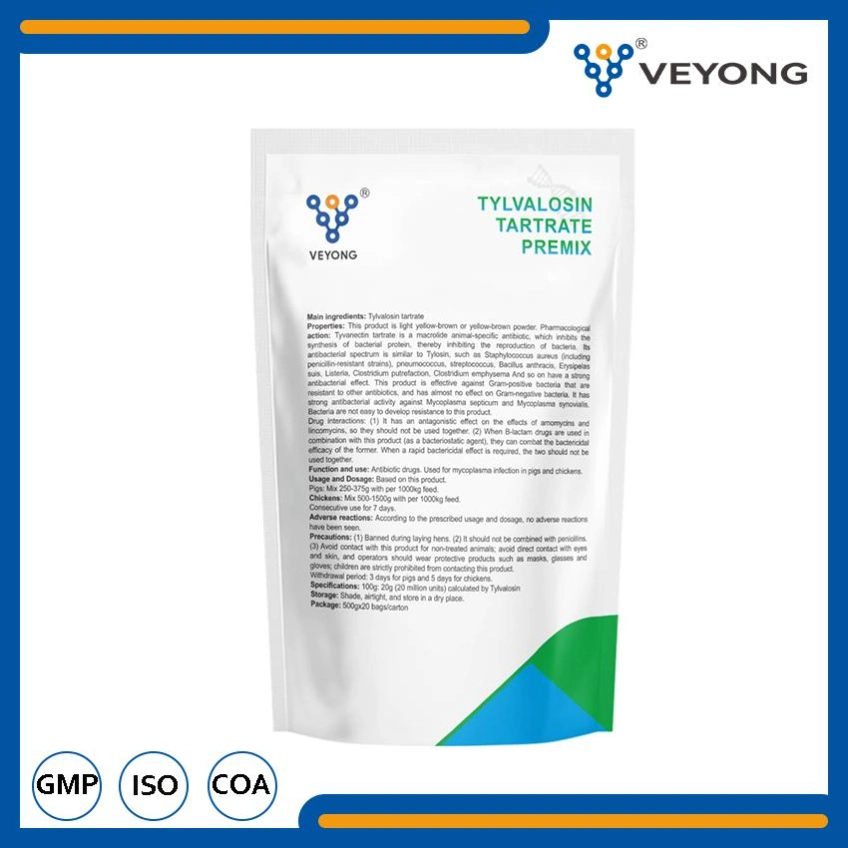 Wholeale Tyvalosin Powder 20% Tylvalosin Tartrate Premix for Chicken From China
