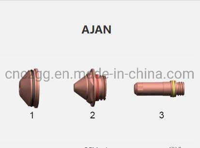 فوهة إلكترود القطع Plasma بطب الذئب الأسود لـ Ajan