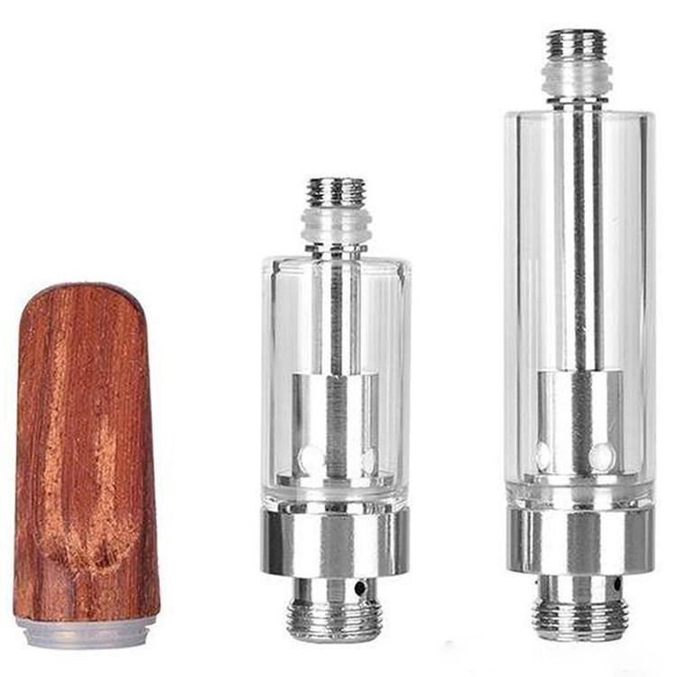 Wooden Drip Tips Custom Logo Ceramic Coil Artomizer 0.5ml 1ml Tank 510 Thread in D8 Disposable/Chargeable Vape Pen Cartridge