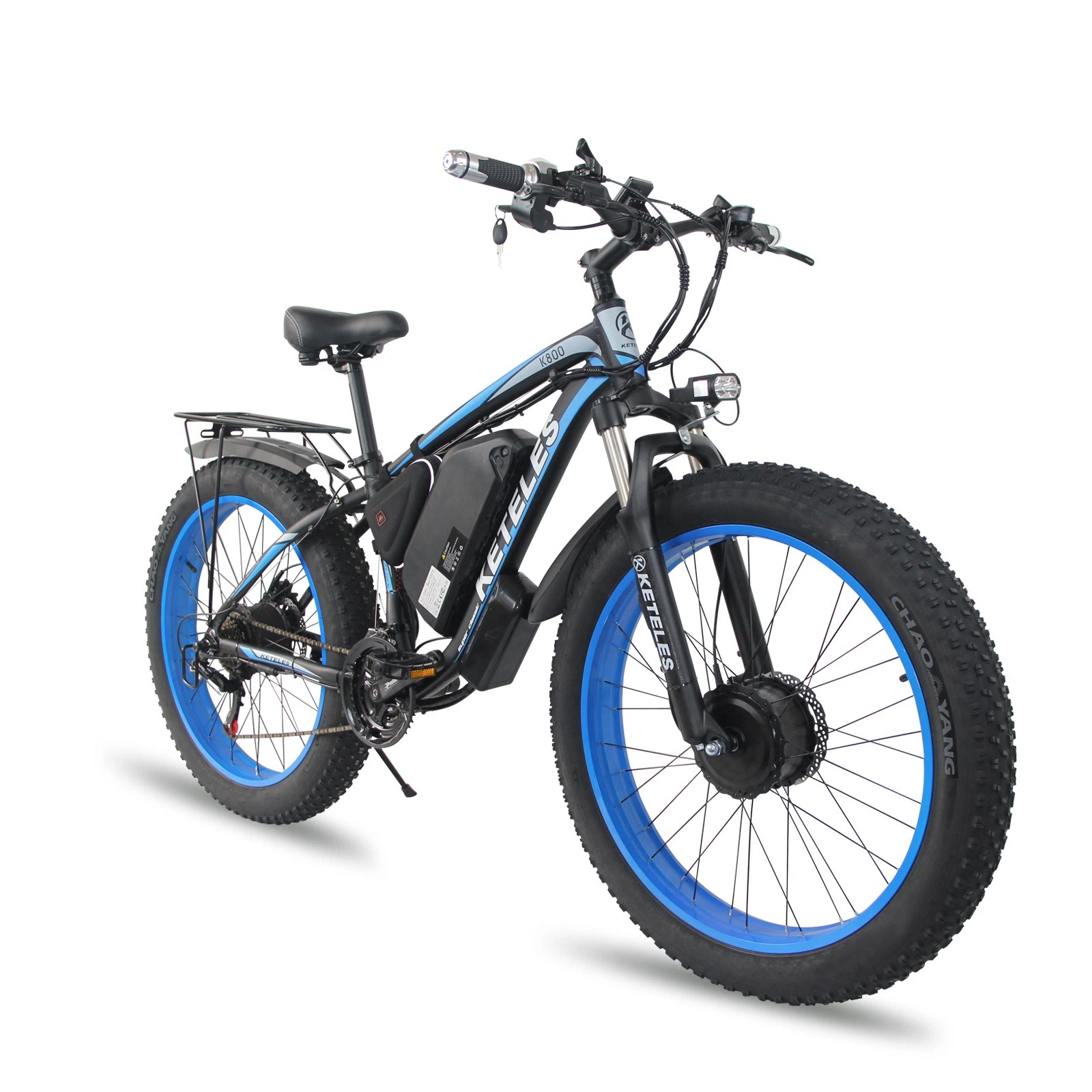 26 pulgadas Dual 1000W total 2000W Motor eléctrico grasa bicicleta 48V 17,5ah bicicleta de montaña eléctrica para la venta