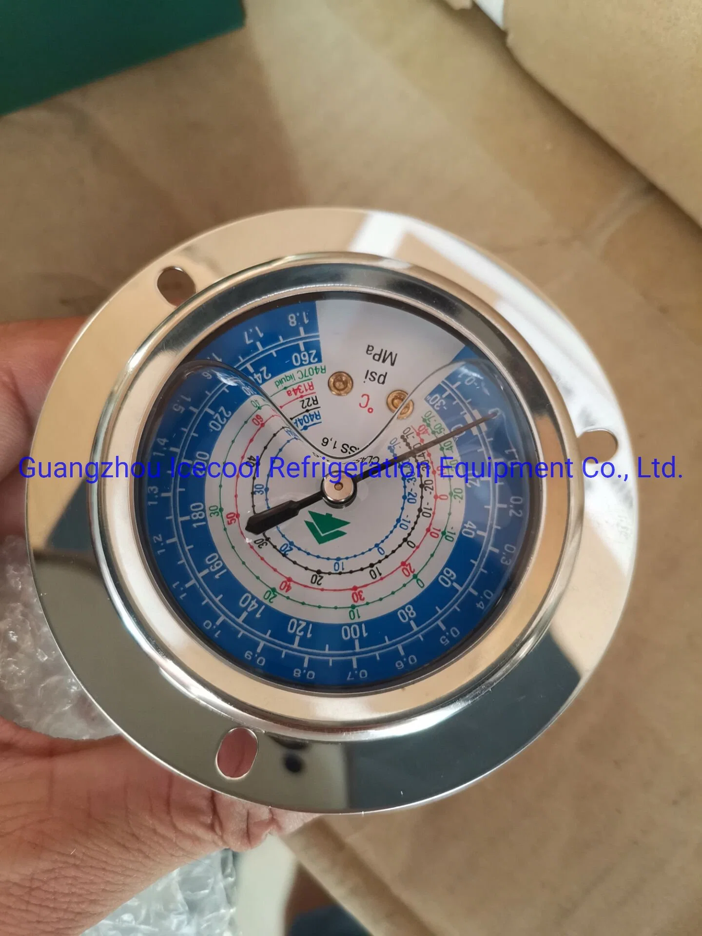 Hongsen Oil Filled Vacuum Pressure Gauge for R22 R134A R404A R407c for High and Low Pressure