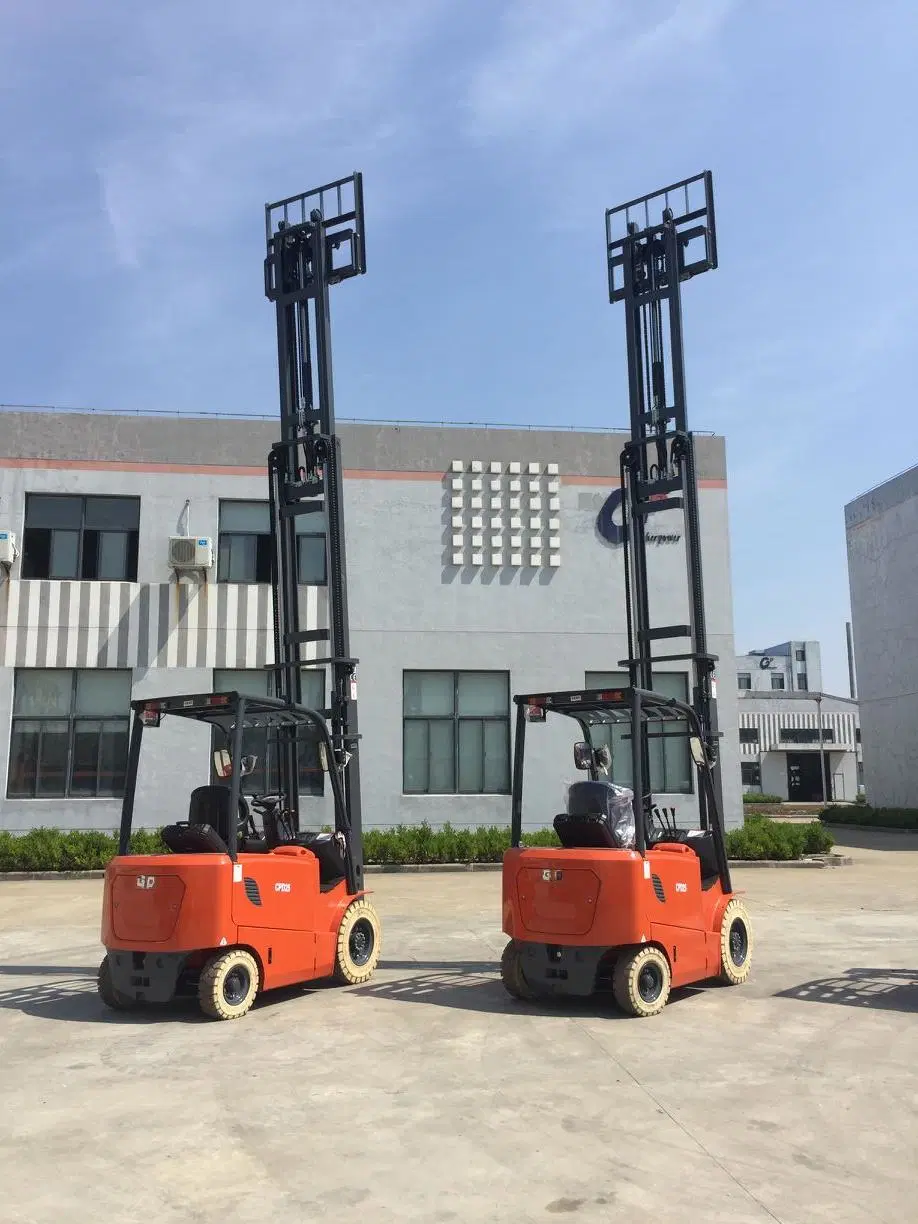 3000kg Capacity 4-Wheel Electric Forklift Truck Curtis Controller Imported Battery