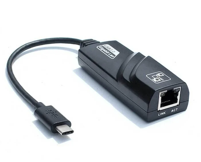 1000Mbps USB 3.1 tipo C a Gigabit Ethernet RJ45 Adaptador de tarjeta de red LAN