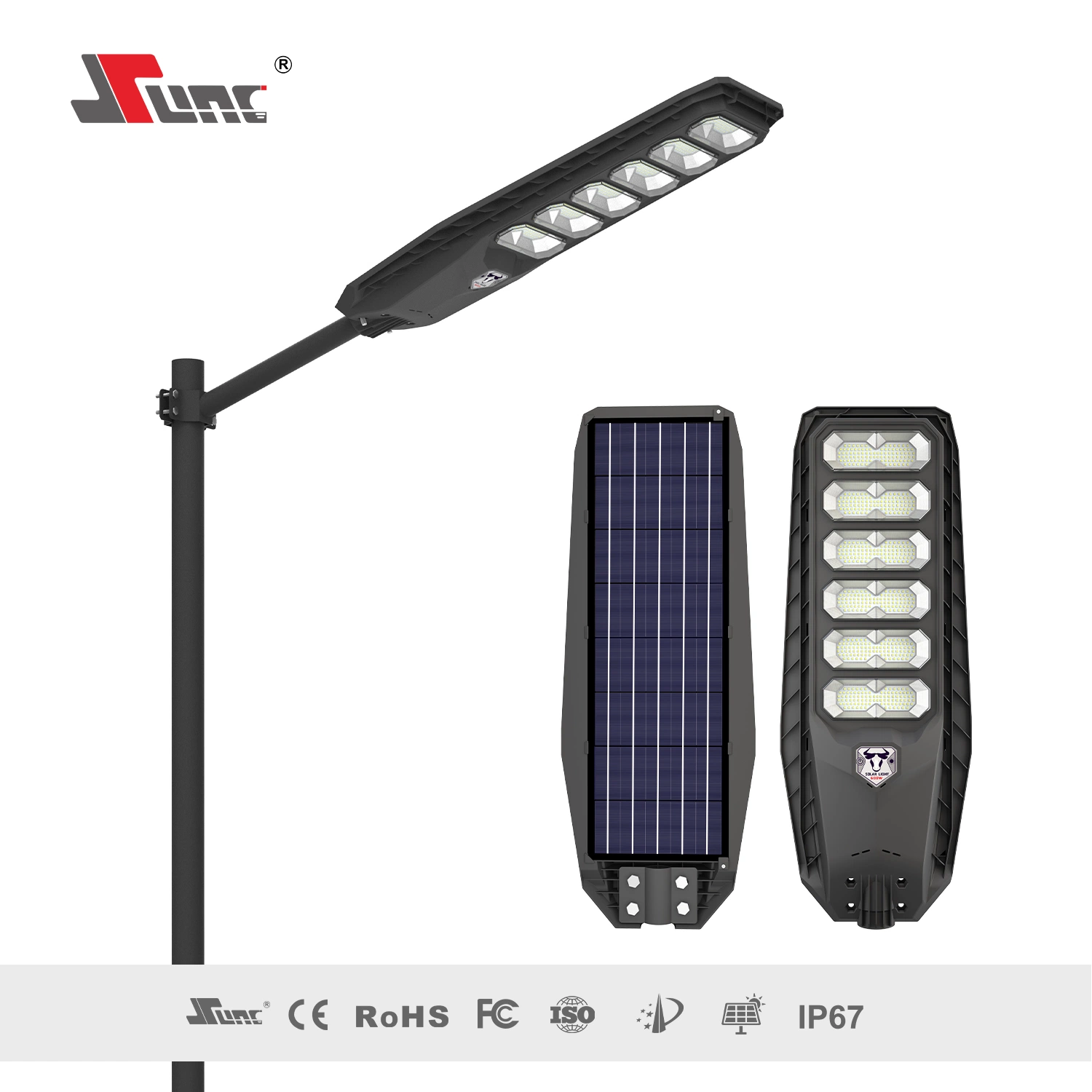 12hrs Lighting Time Motion Sensor All in One Solar Street Light Integrated 300W to 600W LED Power