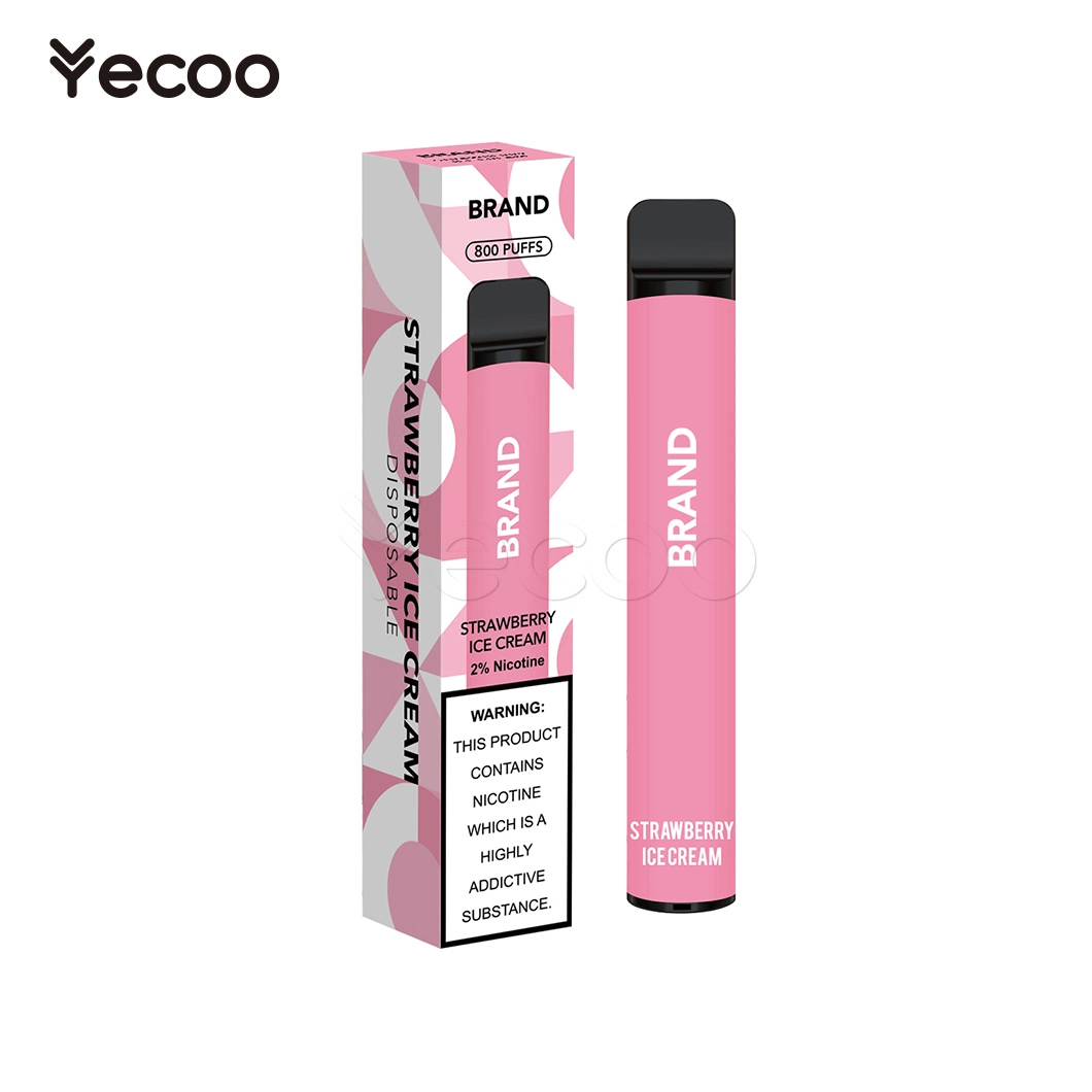 Yecoo humo eléctrico de cigarrillos Mayorista/Proveedor de eliminación VAPes 4000 Puffs China S2 16 600-800 Puffs Disposable/Chargeable Mini E Cigarette