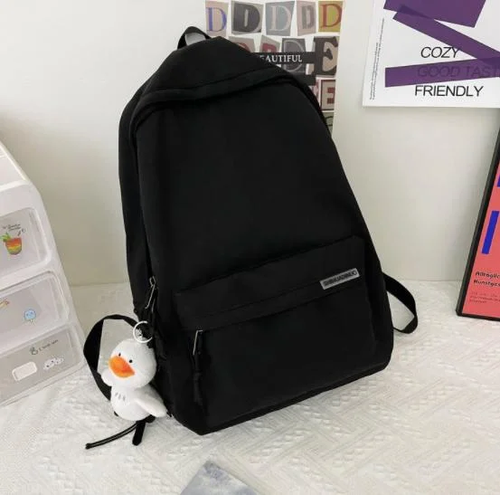 Solid Color Travel Bag Unisex Backpack School Bags