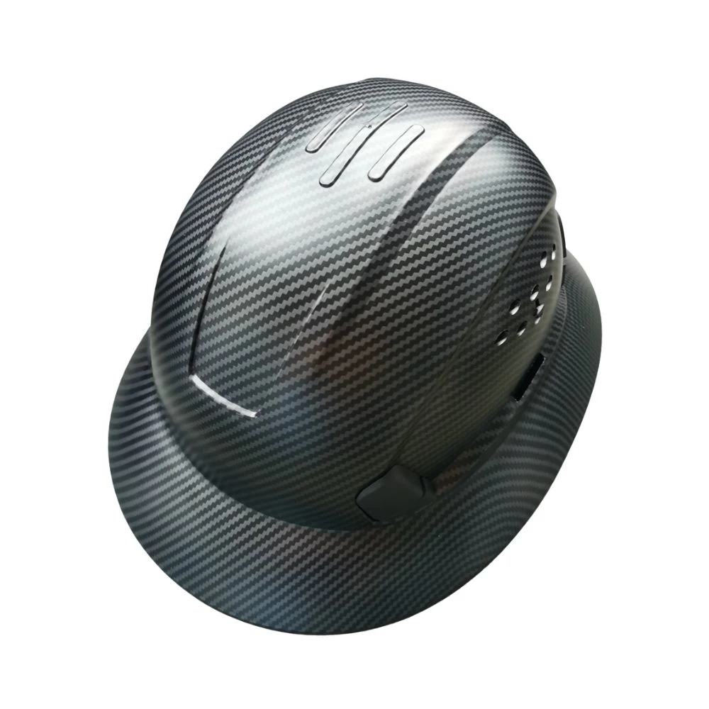 Full Brim Safety Helmet with Chin Strap and Air Holes Approved Ansiz89.1