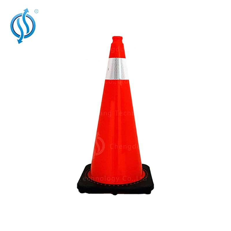 750mm Black Base PVC Traffic Road Safety Cones