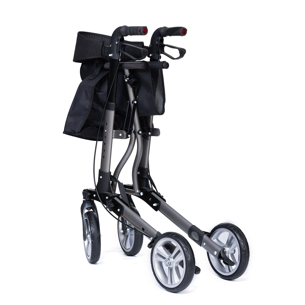 Custom Logo Lightweight Aluminum Adult Folding Upright Rollator Walker