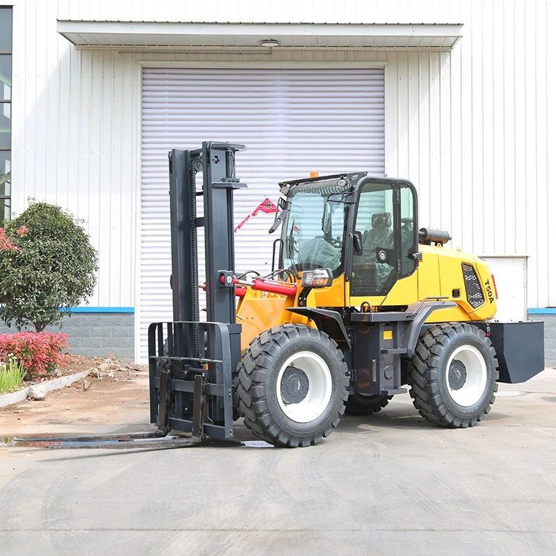 New Mini 3t 3.5ton Small Four Wheel Environmentally Friendly Electric Diesel All Terrain Forklift