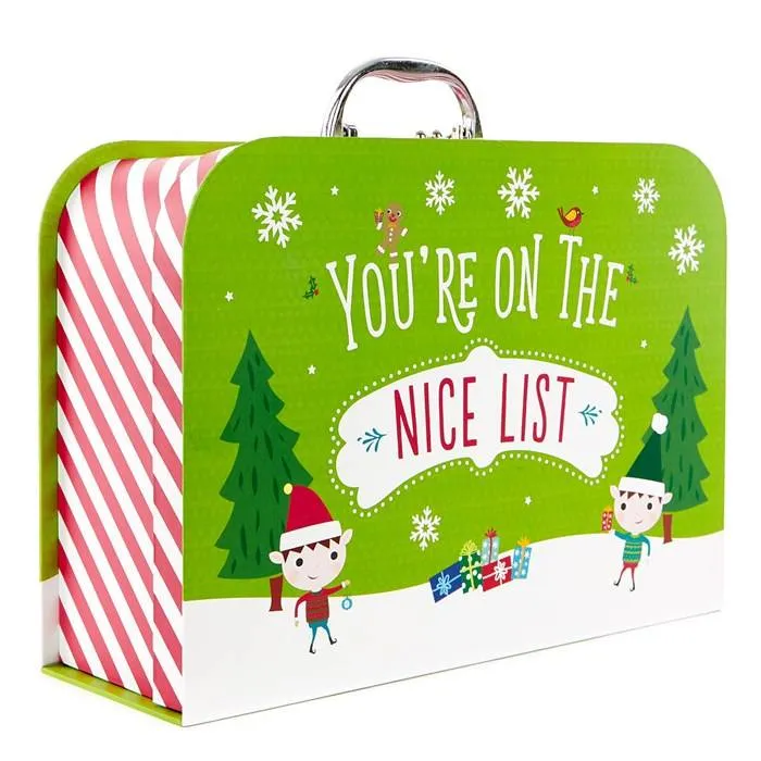 Carton de Noël personnalisé boîte cadeau de Noël en carton avec poignée