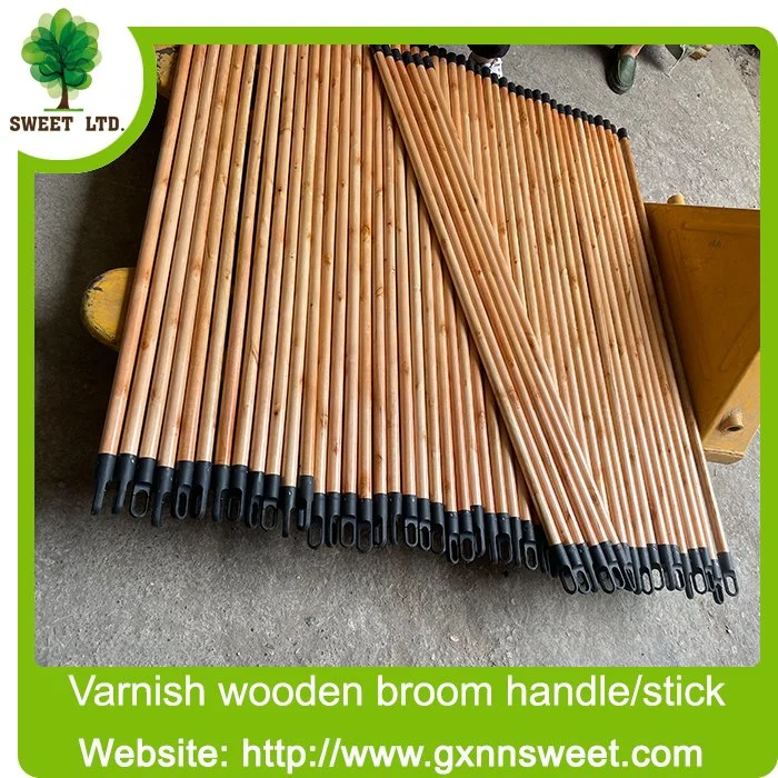 Eucalyputs Woood Making High quality/High cost performance  Mop Stick Varnish Broom Handle Wooden Broomstick