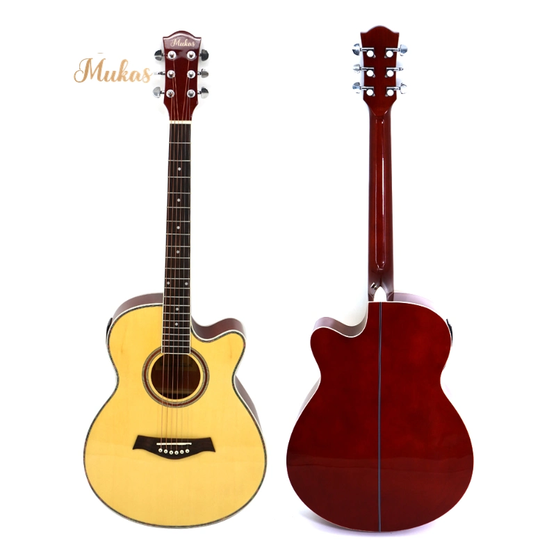 Beginner Guitar Cheapest High Gloss Factory Acoustic Guitar with Truss Rod