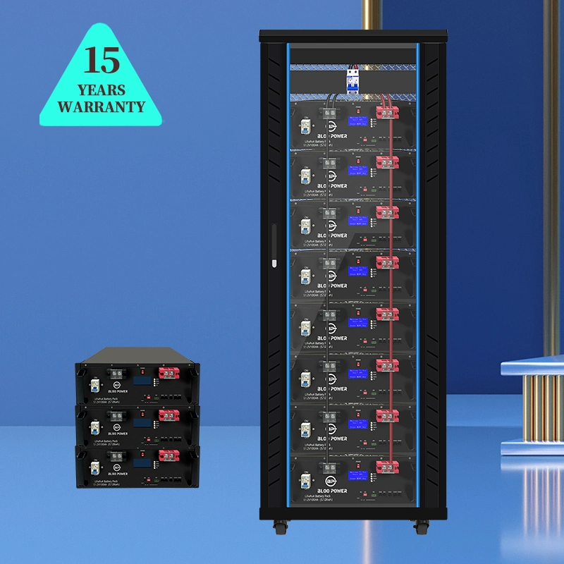 Bloo Power Lithium-Ionen-Batterie Lithium-Ionen-Inverter Station Heimgebrauch Ladegerät Lange Lebensdauer Schnell Laden Solar Energy System Bank