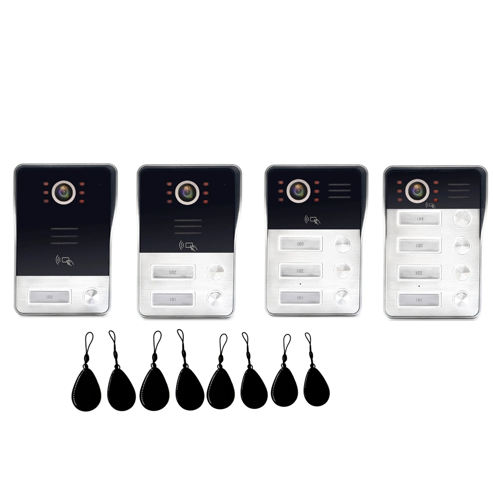 Home Security Intercom System Memory Ahd Video Doorphone Door Entry Intercom for Multi Apartment
