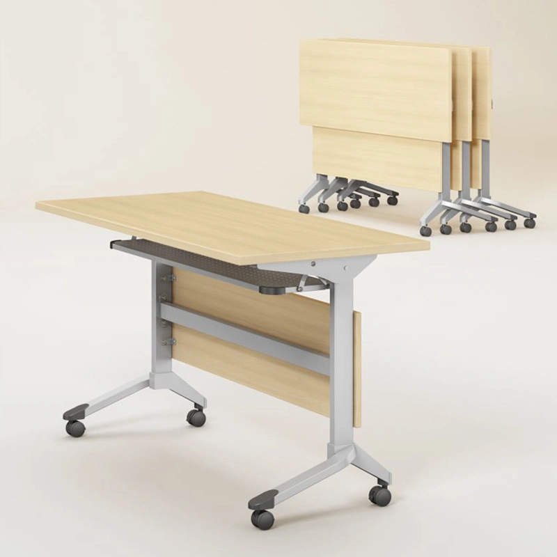 Conference Furniture Table Stackable Wooden Folding Desk Foldable Table