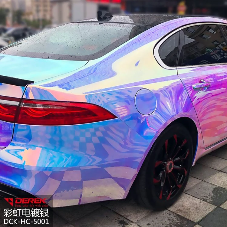 Neueste holografische Regenbogen Film Folie für Auto Vinyl Wrap selbst Kleber Abnehmbare Kleber Car Wrap Material Auto Warp Vinyl