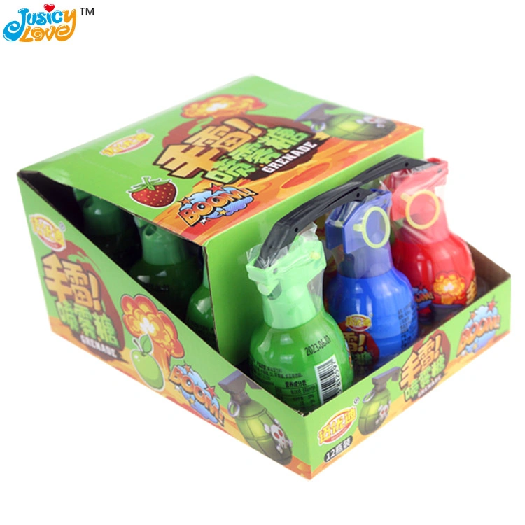 Venta en caliente Extintores forma Sour Fruity líquido spray Velas Juguetes Dulces para niños