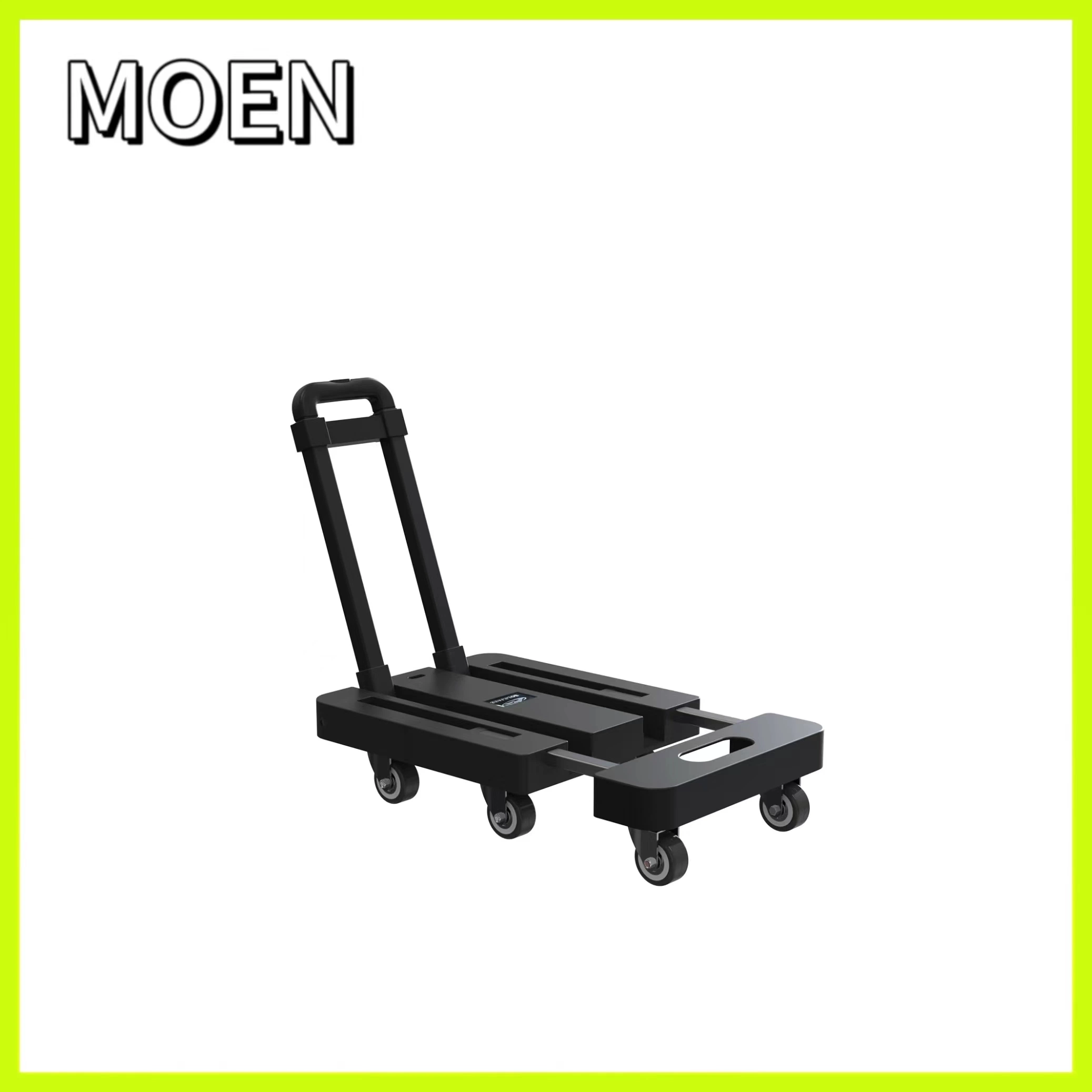 Folding Delivery Box Hand Truck 6 Wheel Trolly Metal Luggage Cart