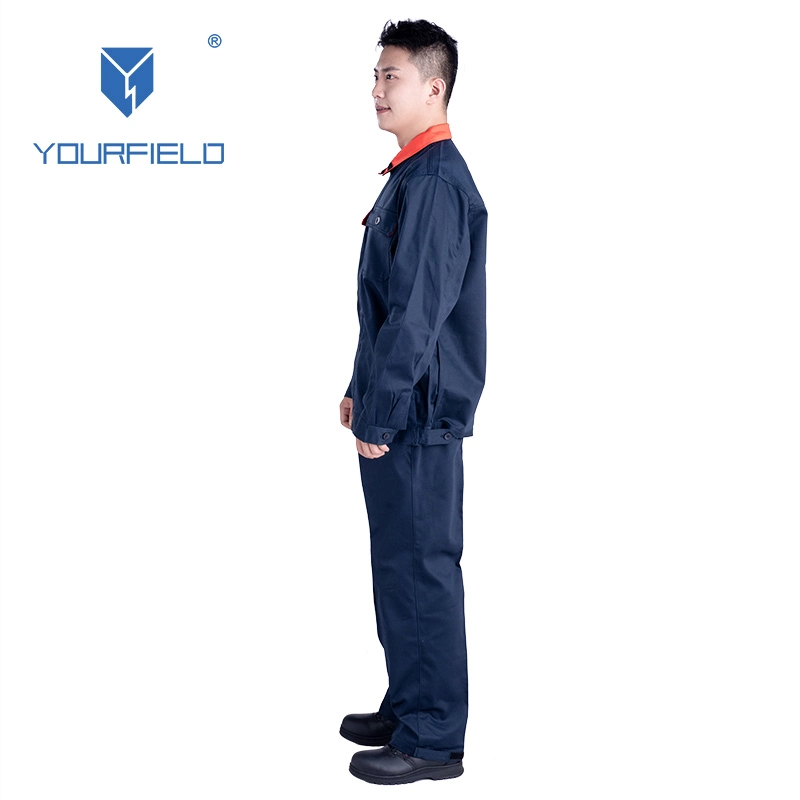 100% Cotton Anitstatic Oil Flame Resistant Coverall Fire Proof Flame Retardant Mechanical Workwear Safety Uniforms