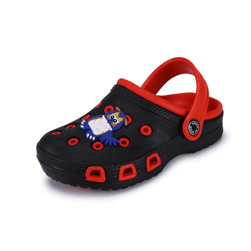 Kids' Non- Slip Double Layers Clogs Shoes with Lovely Cartoon Charms Children's Summer Beach Sandals Baby Toddler Soft Indoor Slides Slippers